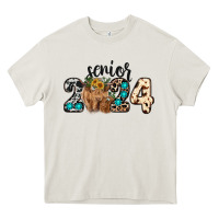 Cream Western Senior 2024 cow Heavy Core Tee - RanaPortraitStore