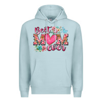 Blue Mist best mom ever Premium Hoodie - RacoonDesign