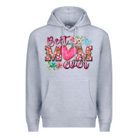 Heather Grey best mom ever Premium Hoodie - RacoonDesign