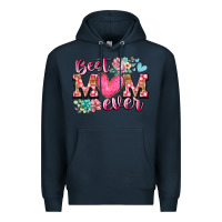 Navy best mom ever Premium Hoodie - RacoonDesign