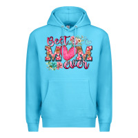 Ocean Blue best mom ever Premium Hoodie - RacoonDesign