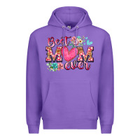 Purple best mom ever Premium Hoodie - RacoonDesign
