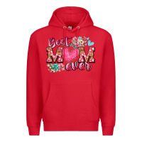 Red best mom ever Premium Hoodie - RacoonDesign