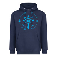 Navy zel.da br.ea.th of the w.i.l.d she.i.k.ah eye lo. t shirt Heavyweight Hoodie - artisFamous
