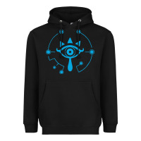 Black zel.da br.ea.th of the w.i.l.d she.i.k.ah eye lo. t shirt Heavyweight Hoodie - artisFamous