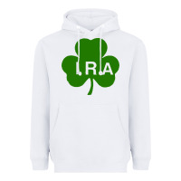 White ira irish lucky shamrock st patrick's day Heavyweight Hoodie - artisFamous