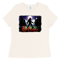 Bone bigfoot believe christmas Ladies Tee - FaDigitalArtStudio