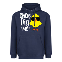 Navy kids chick dig me Heavyweight Hoodie - artisFamous