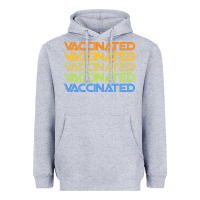 Heather Grey vaccinated retro Heavyweight Hoodie - artisFamous