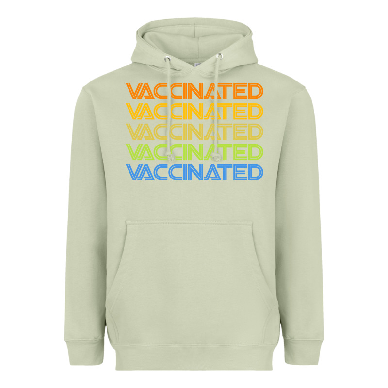 Vaccinated Retro Heavyweight Hoodie by artisFamous | Teevron