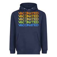 Navy vaccinated retro Heavyweight Hoodie - artisFamous