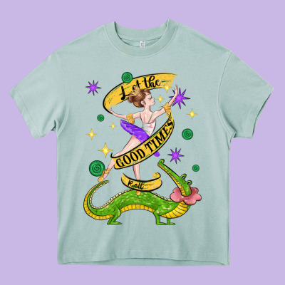 Let The Good Times Roll (2) Heavy Core Tee Designed By Cowgirlartshop