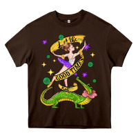 Chocolate Brown let the good times roll (2) Heavy Core Tee - CowGirlArtShop