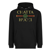 Black chatta hucci Heavyweight Hoodie - artisFamous