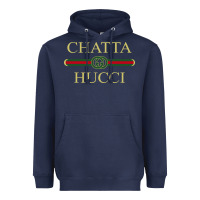 Navy chatta hucci Heavyweight Hoodie - artisFamous