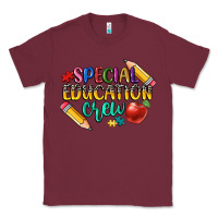 Burgundy special education crew Classic Tee - CowGirlArtShop
