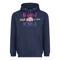 Navy blessed momma Heavyweight Hoodie - artisFamous