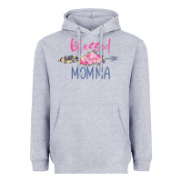 Heather Grey blessed momma Heavyweight Hoodie - artisFamous