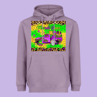 Mardi Gras Gnome Truck Heavyweight Hoodie Designed By Jahusdesignshop