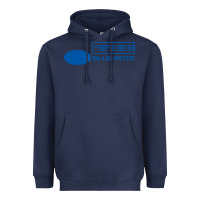 Navy blue note jazz music records Heavyweight Hoodie - artisFamous