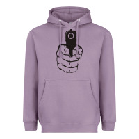 Lavender hands up pistol Heavyweight Hoodie - artisFamous