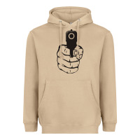 Mushroom hands up pistol Heavyweight Hoodie - artisFamous