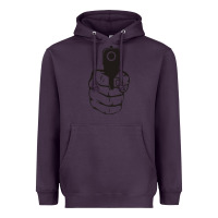 Plum hands up pistol Heavyweight Hoodie - artisFamous