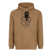 Toasted Coconut hands up pistol Heavyweight Hoodie - artisFamous