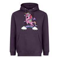 Plum cute unicorn Heavyweight Hoodie - artisFamous