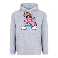 Heather Grey cute unicorn Heavyweight Hoodie - artisFamous