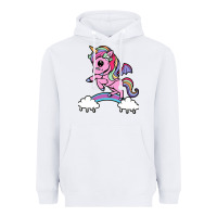White cute unicorn Heavyweight Hoodie - artisFamous