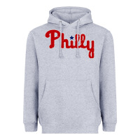Heather Grey baseball philly Heavyweight Hoodie - artisFamous