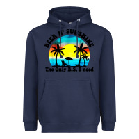 Navy beer n' sunshine the only B.S. i need Heavyweight Hoodie - artisFamous