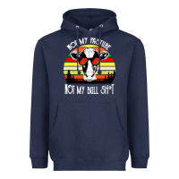 Navy vintage not my pasture not my bull cow Heavyweight Hoodie - artisFamous