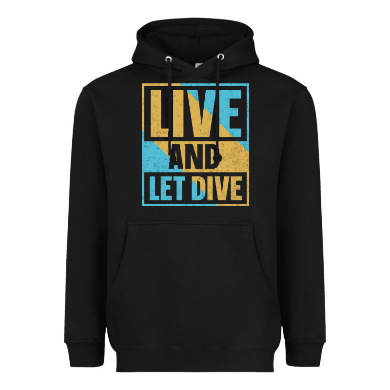 Live And Let Dive Retro Style Heavyweight Hoodie by artisFamous | Teevron
