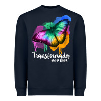 Navy transformada por dios Heavyweight Sweatshirt - JahusDesignShop