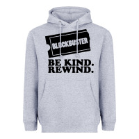 Heather Grey blockbuster be kind rewind Heavyweight Hoodie - artisFamous