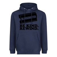 Navy blockbuster be kind rewind Heavyweight Hoodie - artisFamous