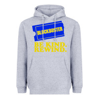 Heather Grey blockbuster be kind rewind Heavyweight Hoodie - artisFamous