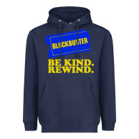 Navy blockbuster be kind rewind Heavyweight Hoodie - artisFamous