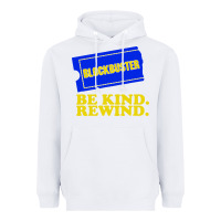 White blockbuster be kind rewind Heavyweight Hoodie - artisFamous