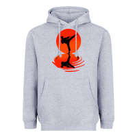 Heather Grey karate and kung fu Heavyweight Hoodie - artisFamous