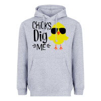 Heather Grey kids chick dig me christian Heavyweight Hoodie - artisFamous