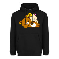 Black rilakkuma rila head shirt Heavyweight Hoodie - artisFamous