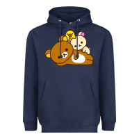 Navy rilakkuma rila head shirt Heavyweight Hoodie - artisFamous