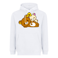 White rilakkuma rila head shirt Heavyweight Hoodie - artisFamous