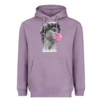 Lavender Vaporwave statue head with bubblegum Heavyweight Hoodie - artisFamous
