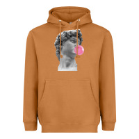 Meerkat Vaporwave statue head with bubblegum Heavyweight Hoodie - artisFamous