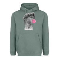 Sage Vaporwave statue head with bubblegum Heavyweight Hoodie - artisFamous