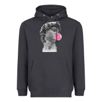 Smoke Vaporwave statue head with bubblegum Heavyweight Hoodie - artisFamous